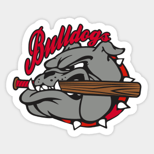 Bulldogs Baseball Logo Sticker